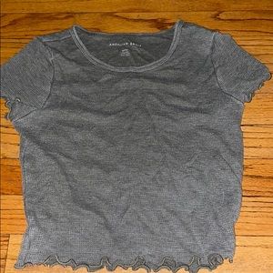 Cropped-ish top, washed, not discolored, no stains